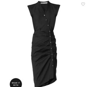 VERONICA BEARD Core Bell Ruched Mini Shirtdress